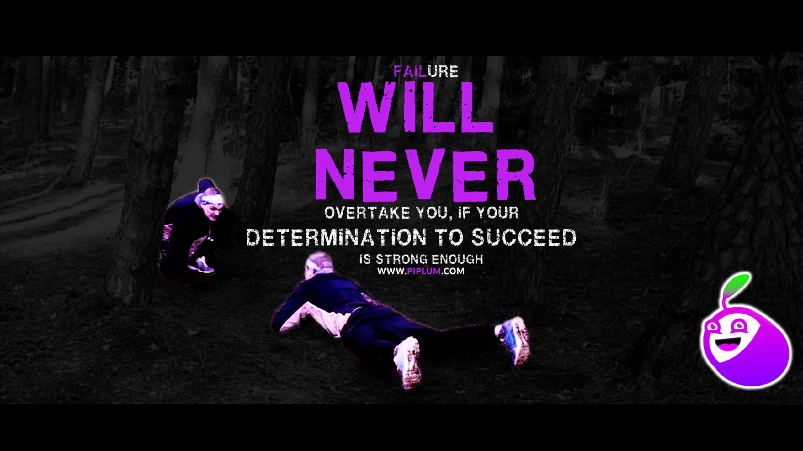 Runners Quote. Failure will never overtake me if my determination to succeed is strong enough. Motivational-Quote-Runner-facing-himself-after-falling-on-the-forest-ground.