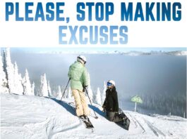 please-stop-making-excuses-motivational-quote-ski-ice-mountains-snow