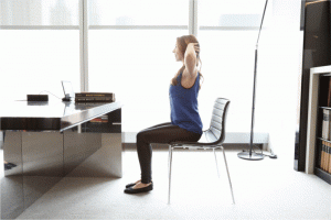 Office workout simple exercises back