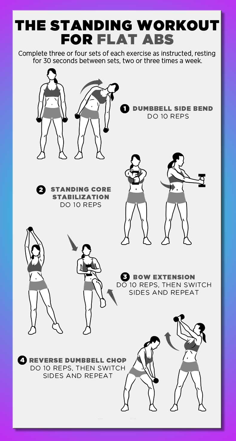 The standing abs workout for women. standing-position-workout-abs-women-mom-no-equipment