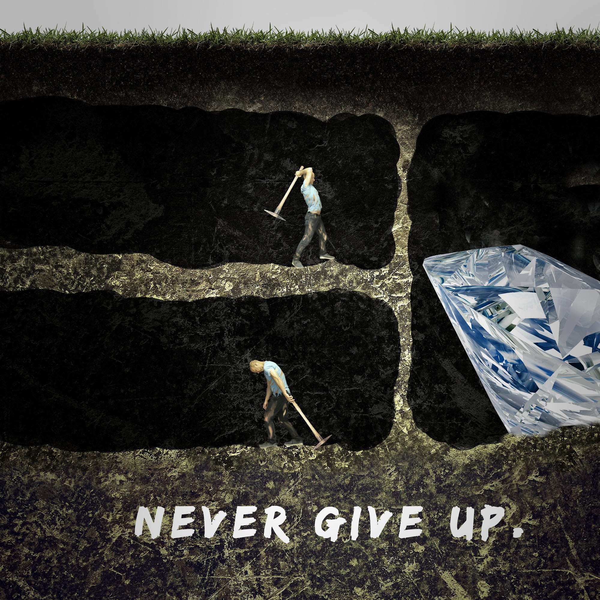 Never Give up Never-Give-up-Surreal-photography-diamond-dig