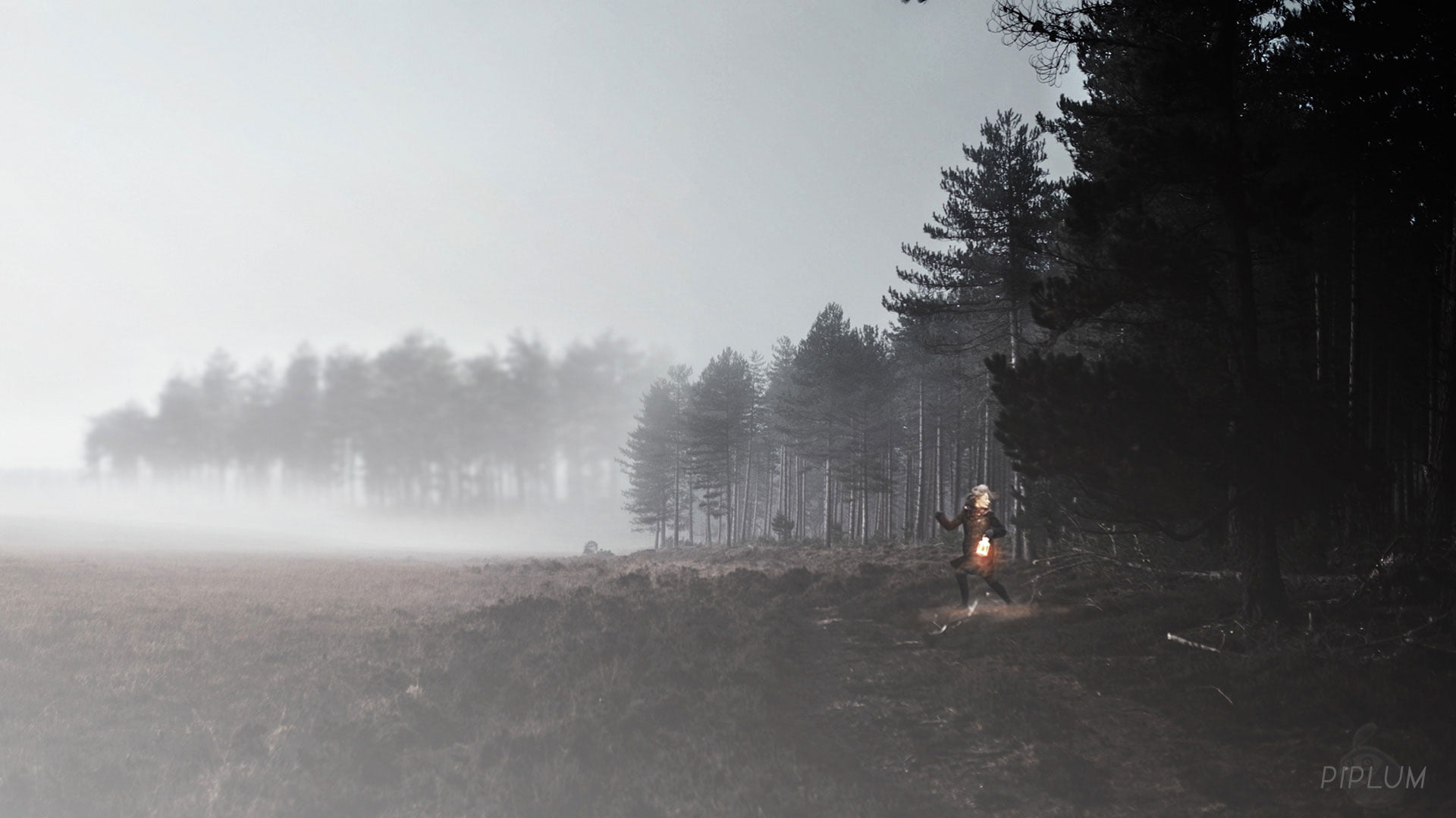 monsters-in-palanga-photo-manipulation-surreal-world-forest-mist-fog-run-lantern