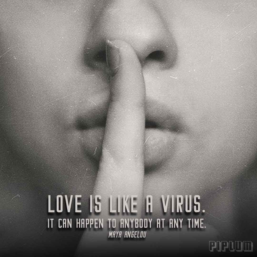 Love-quote-Woman-with-a-finger-to-lips-saying-be-quiet