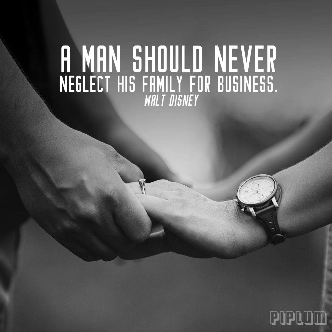 A man should never neglect his family for business. Family Quote by Walt Disney. A-man-should-never-neglect-his-family-for-business-Family-Quote-by-Walt-Disney