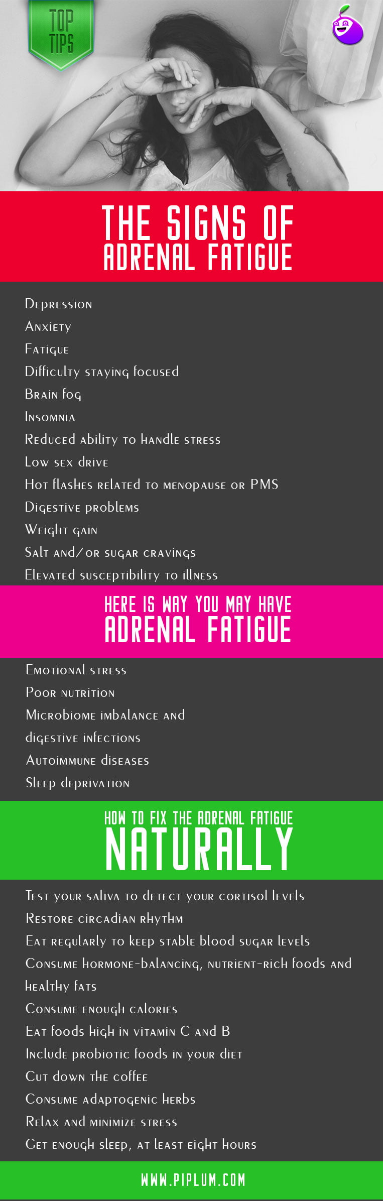 How To Spot Adrenal Fatigue Adrenal-Fatigue-infographic-Spot-how-to-brain-lazy-no-energy-always-tired
