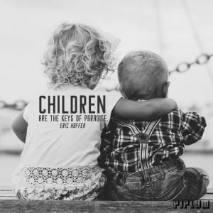 inspirational-Family Quote. Brother and sister sitting together and holding each other