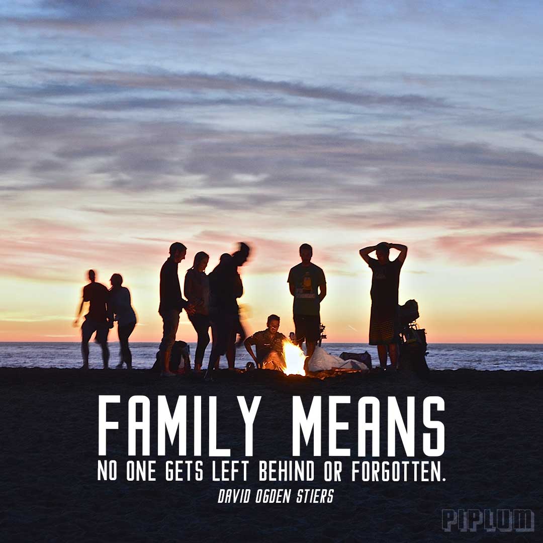 Family-Quote-friends-sets-fire-beach-Beautiful-sunset-horizon-kids-parents