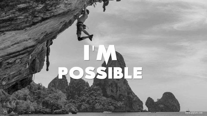 I'm possible. Inspirational Quote. I-am-possible-inspirational-quote-climbing-mountains