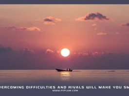 sunset-beach-ocean-Overcoming-difficulties-and-rivals-will-make-you-smile-motivational-quote