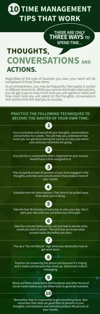 Time management tips that work. Time-management-infographic-simple-tips