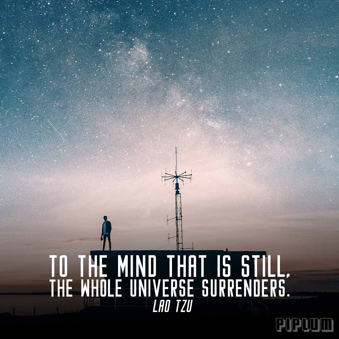 Inspirational Quote. The power of imagination makes us infinite. John Muir Inspirational Quote. Man standing on the building roof and looking to the sky