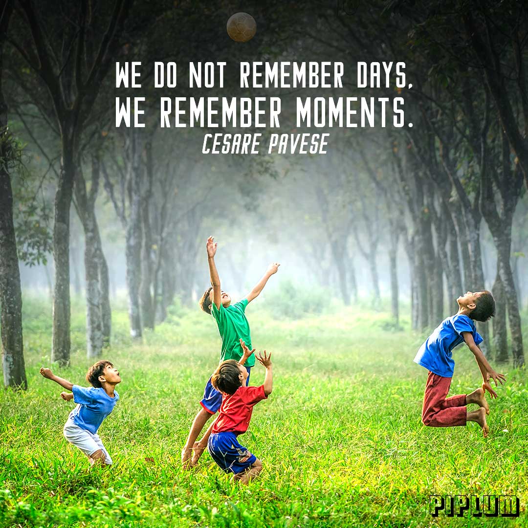 Life quote. Kids playing in the grass