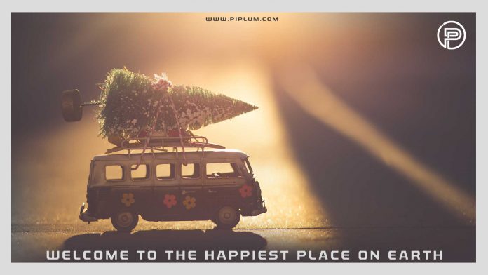 Welcome to the happiest place on Earth. Cozy Christmas Poster. Welcome-to-the-happiest-place-on-Earth-Cozy-Christmas-Poster