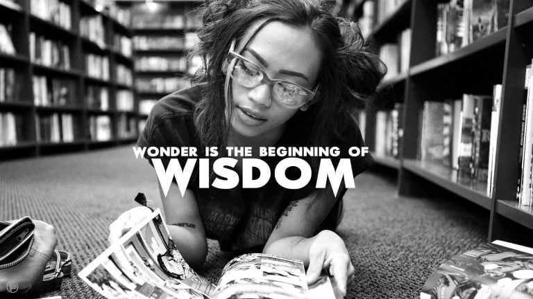 Inspirational Quote. Wonder is the beginning of wisdom. Socrates.