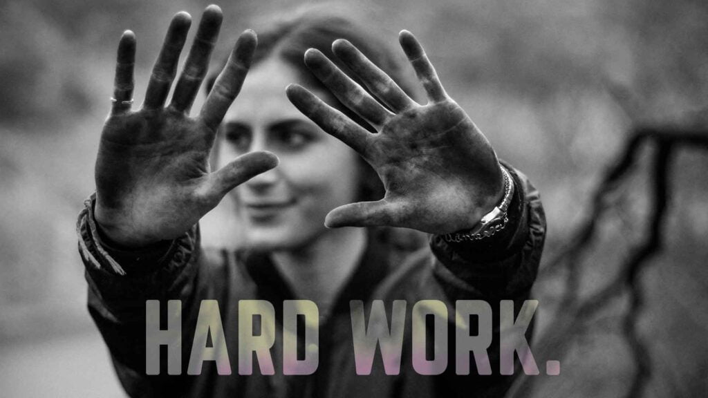 Hard Work. Inspirational words. hard-work-dirty-hands