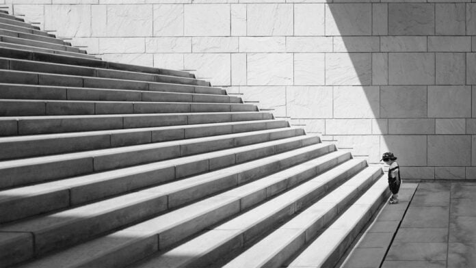 A journey of a thousand miles begins with a single step. Laozi. ancient-china-inspirational-quote-step-single-stairs-kid-