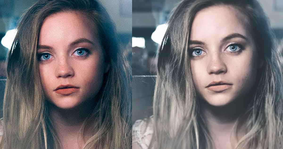 Girl face before and after editing with photoshop. Selfie tutorial. Best selfie app. face retouching