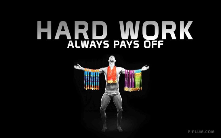 Hard Work Pays Off. Motivational Quotes.