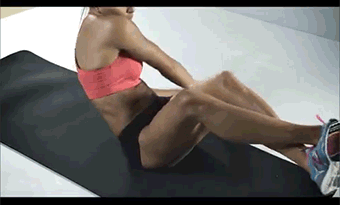 Ab Exercises with no equipment Exercise 1.