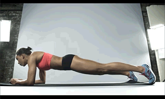 Abs workout. Plank. Six pack