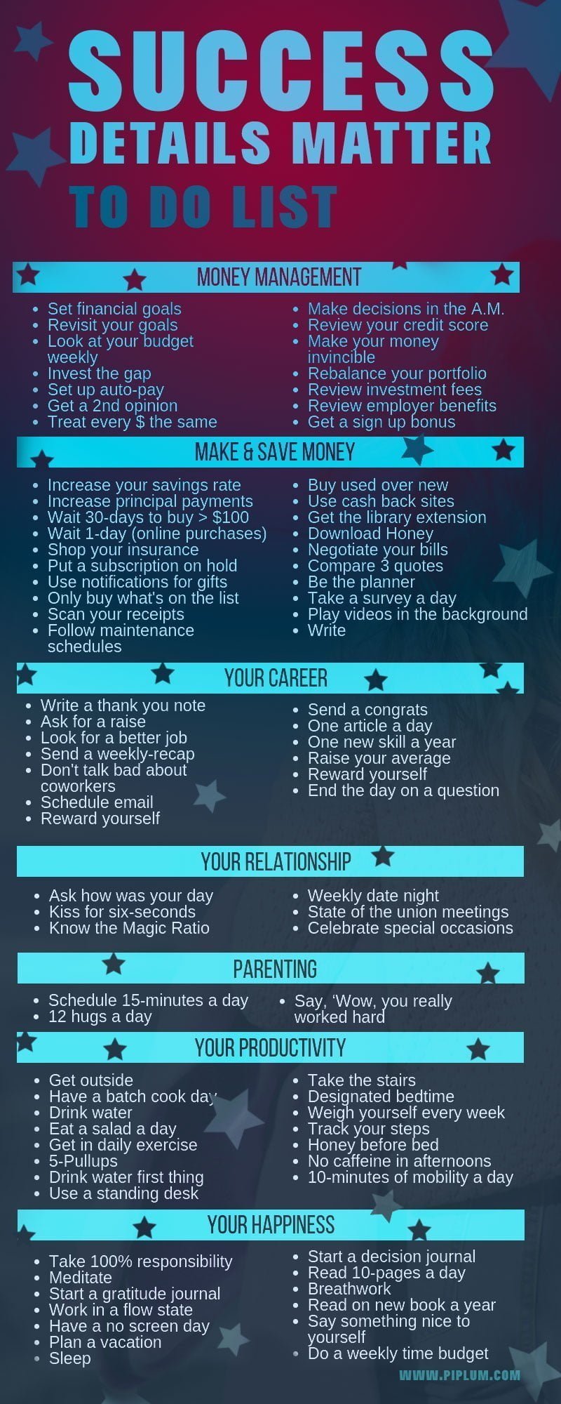 Success. Details matter. To do list. Poster. Success-details-matter-to-do-list-poster