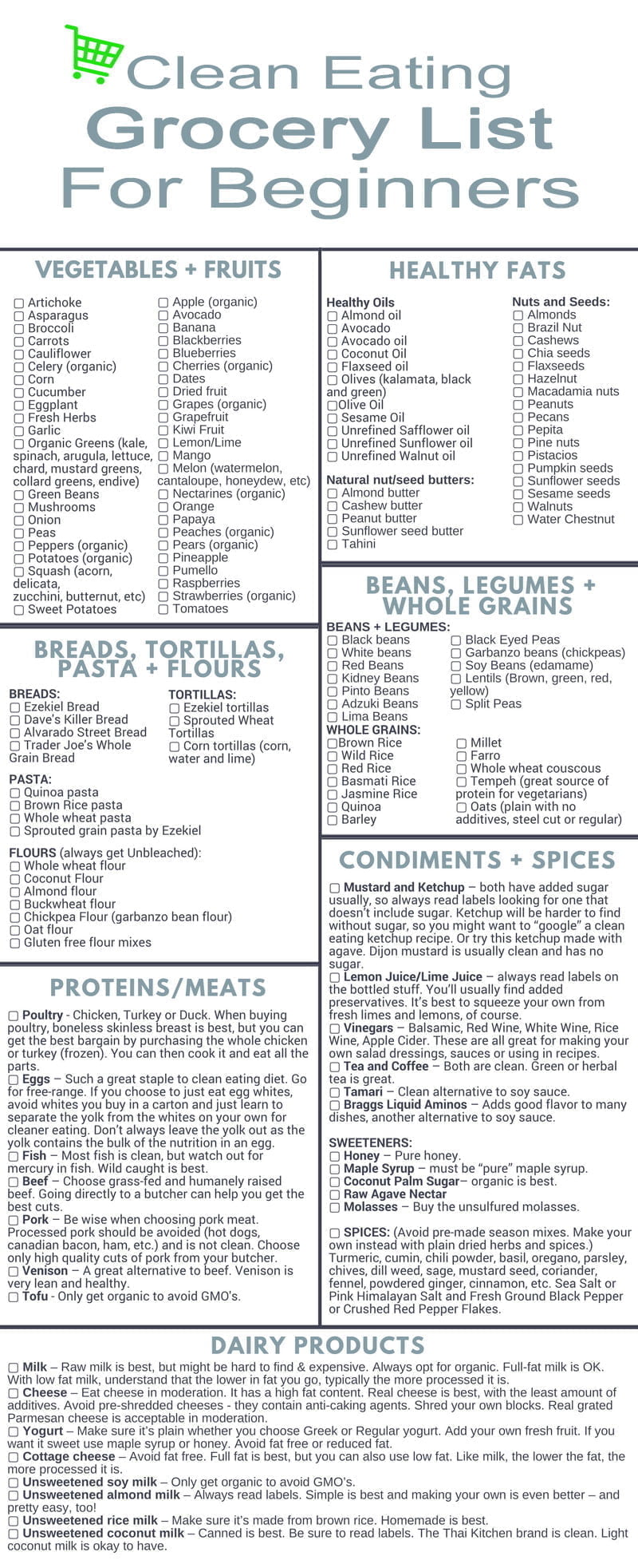 Clean-eating-grocery-list-products-women-should-buy-to-be-healthy