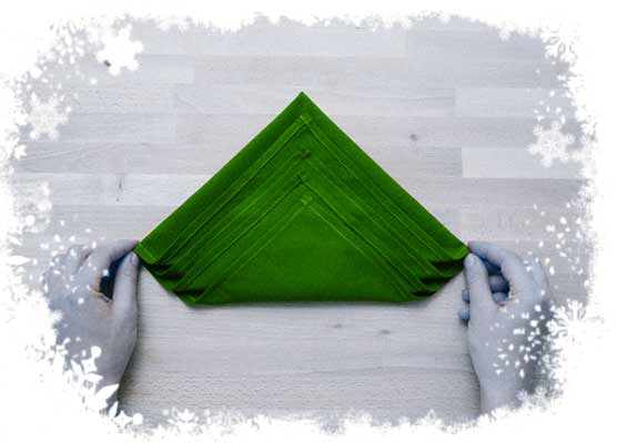 Christmas-tree-folding-tutorial-Leaving-1-inch-between-each-layer-Step-2.