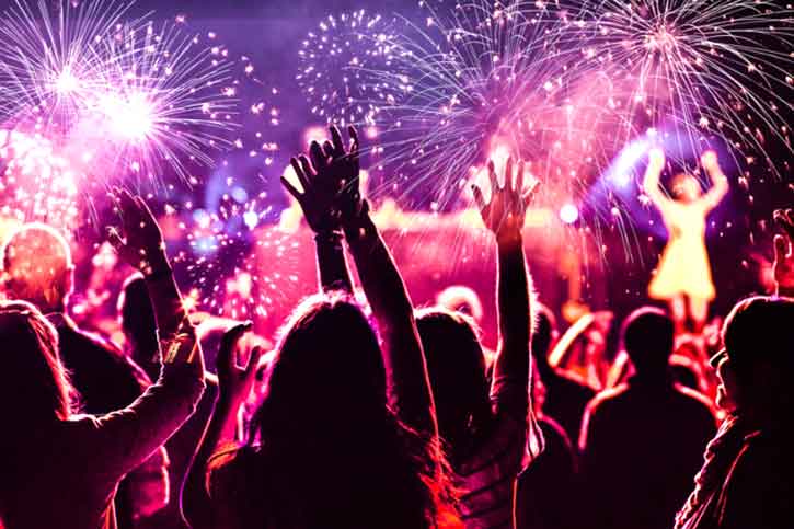 The background of fireworks New-year-christmas-photography