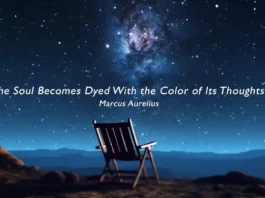 Inspirational Creativity Life Quote The Soul Becomes Dyed With the Color of Its Thoughts