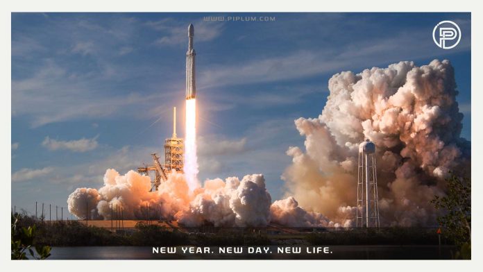 New Year. New Day. New Life. Motivational Quote. rocket-nasa-space-travel-New-Year-New-Day-New-Life-Motivational-Quote