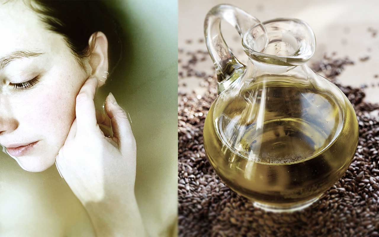 Flaxseed oil for beauty. This valuable oil helps to fight skin dryness, rashes, scarring after burns, cracked, psoriasis or rosacea or eczema-damaged skin. Flaxseed-oil-for-beauty-helps-fight-skin-dryness-rashes-scarring-after-burns-cracked-psoriasis-rosacea-eczema-damaged-skin