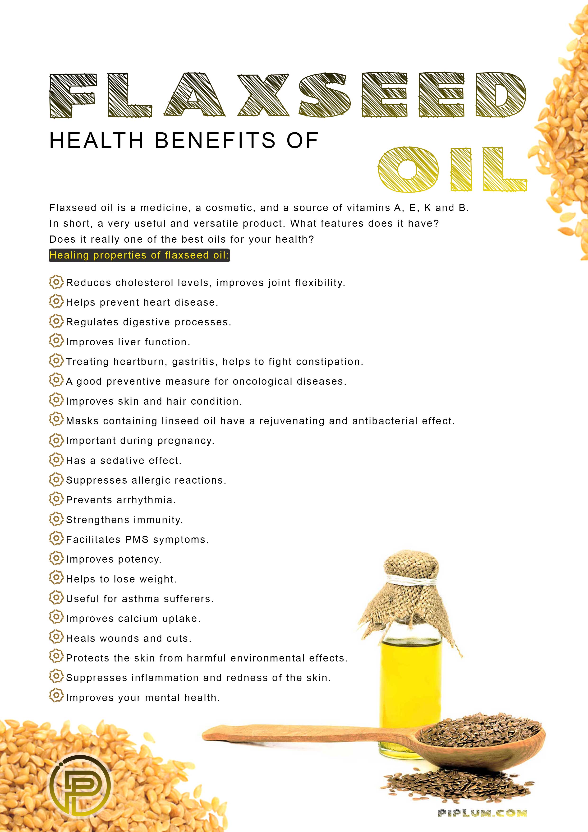 Health-benefits-of-flaxseed-oil-Healing-properties-best-oils-skin-poster