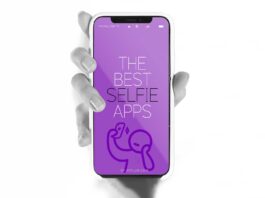 Best selfie app in phone screen