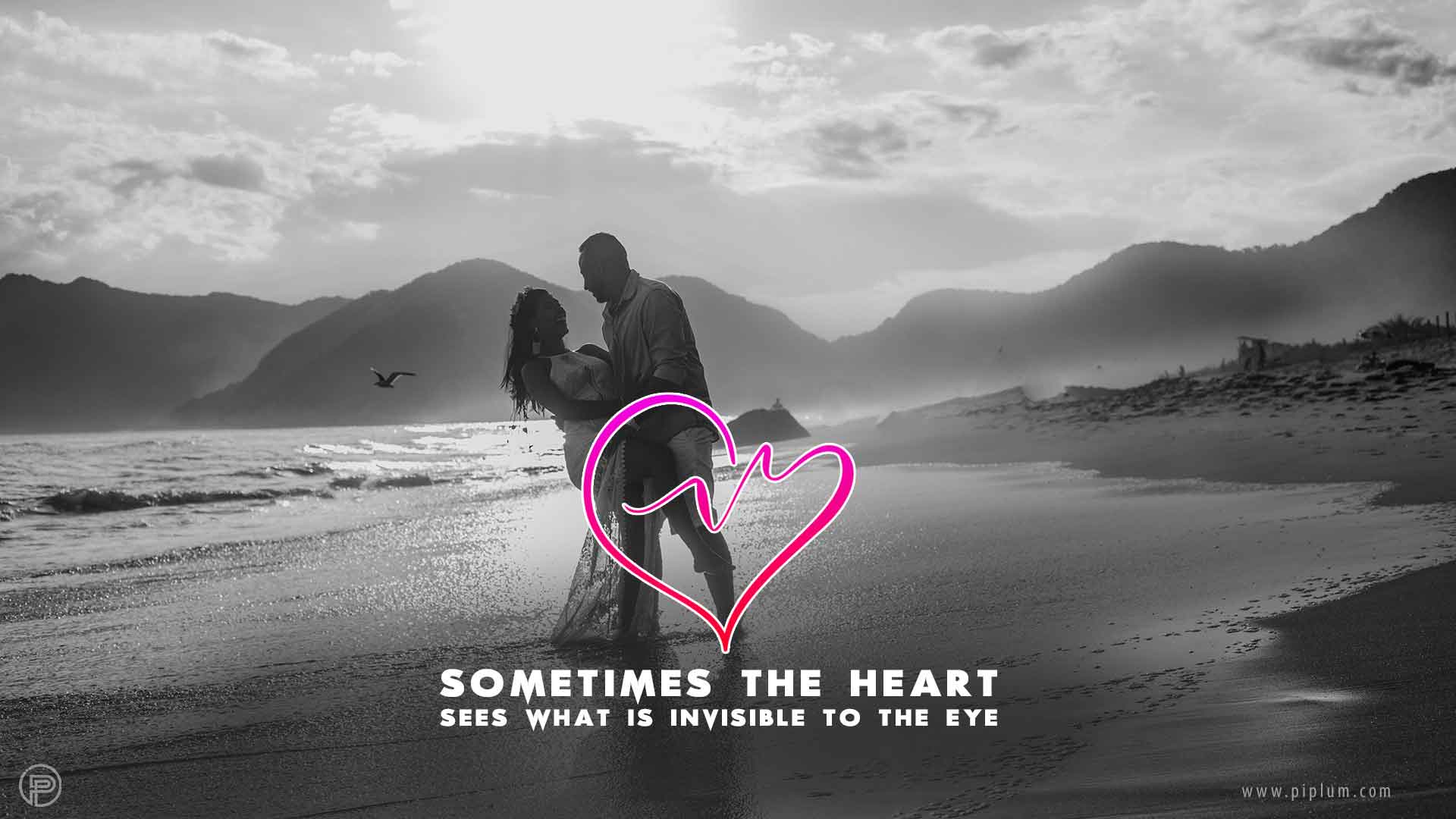 Heart-Sees-What-Is-Invisible-To-The-Eye-lovers-beach