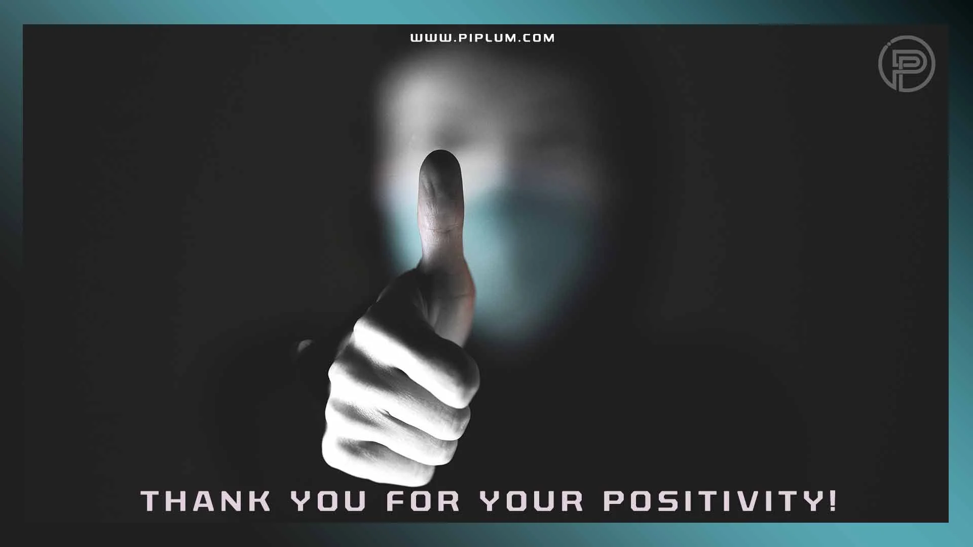 Thank you for your positivity! Inspirational quote for doctors who work restlessly during coronavirus pandemic. doctors-who-work-restlessly-during-coronavirus-pandemic-dark-background-finger-positive