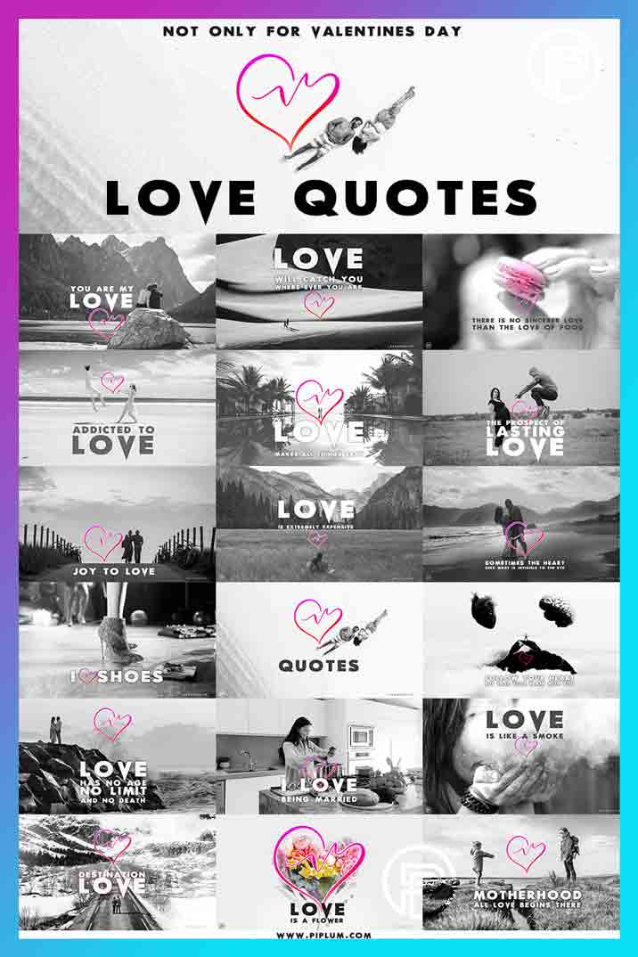 Love is the best medicine. Loving is the miracle. Love quotes pack. 