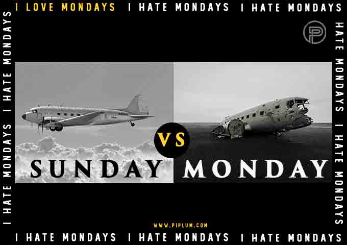 Sunday vs Monday. Funny comparison. Sunday-vs-Monday-Funny-comparison