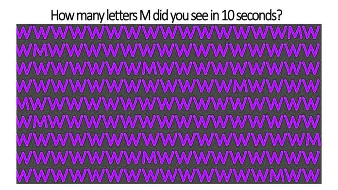 How many letters M did you see in 10 seconds? Test.