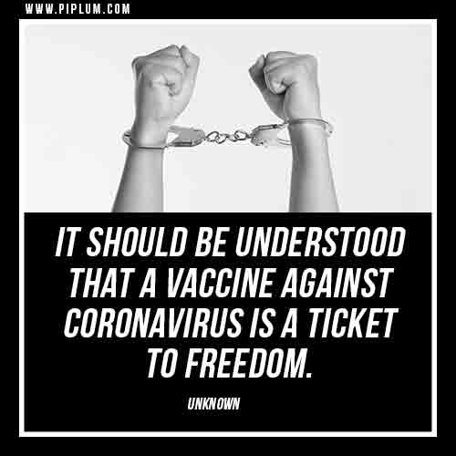 A vaccine against coronavirus is a ticket to freedom. COVID vaccination quote. A-vaccine-against-coronavirus-is-a-ticket-to-freedom-COVID-vaccination-quote