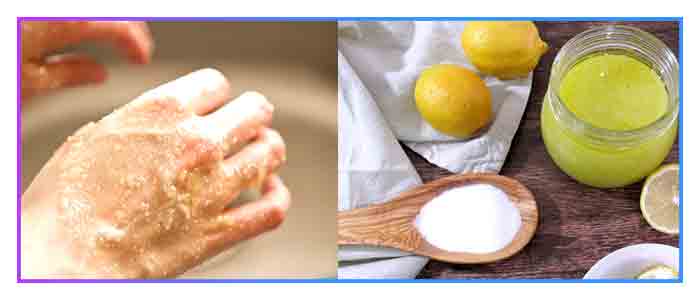 Scrubbing the body with lemon and sugar helps remove dead skin cells, leaving skin smoother and softer. Lemon-sugar-scrubbing-for-softer-skin