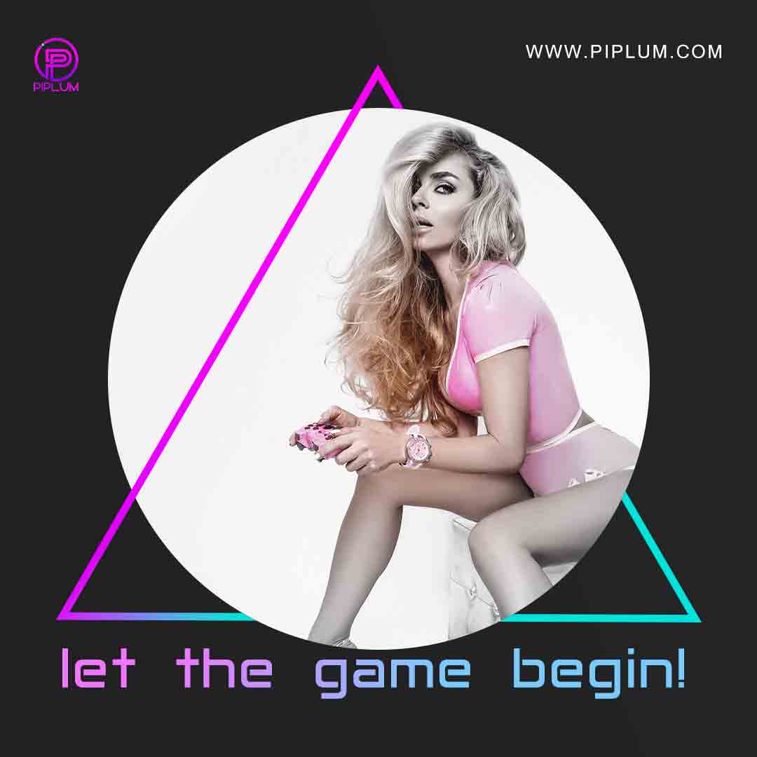 Let The Game Begin. Passionate Gamers Quote. very-sexy-girl-gamer-playing-console-game-wearing-pink-clothes