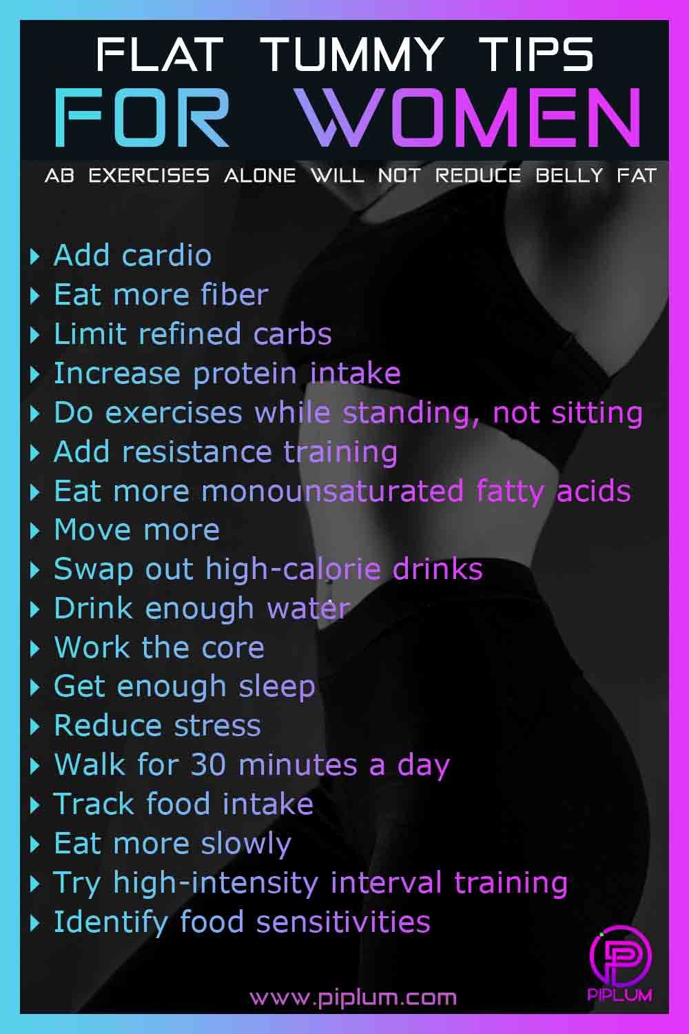 Ab Exercises Alone Will Not Reduce Belly Fat. Flat Tummy Tips. Poster. Flat-tummy-tips-for-women-poster-wallpaper