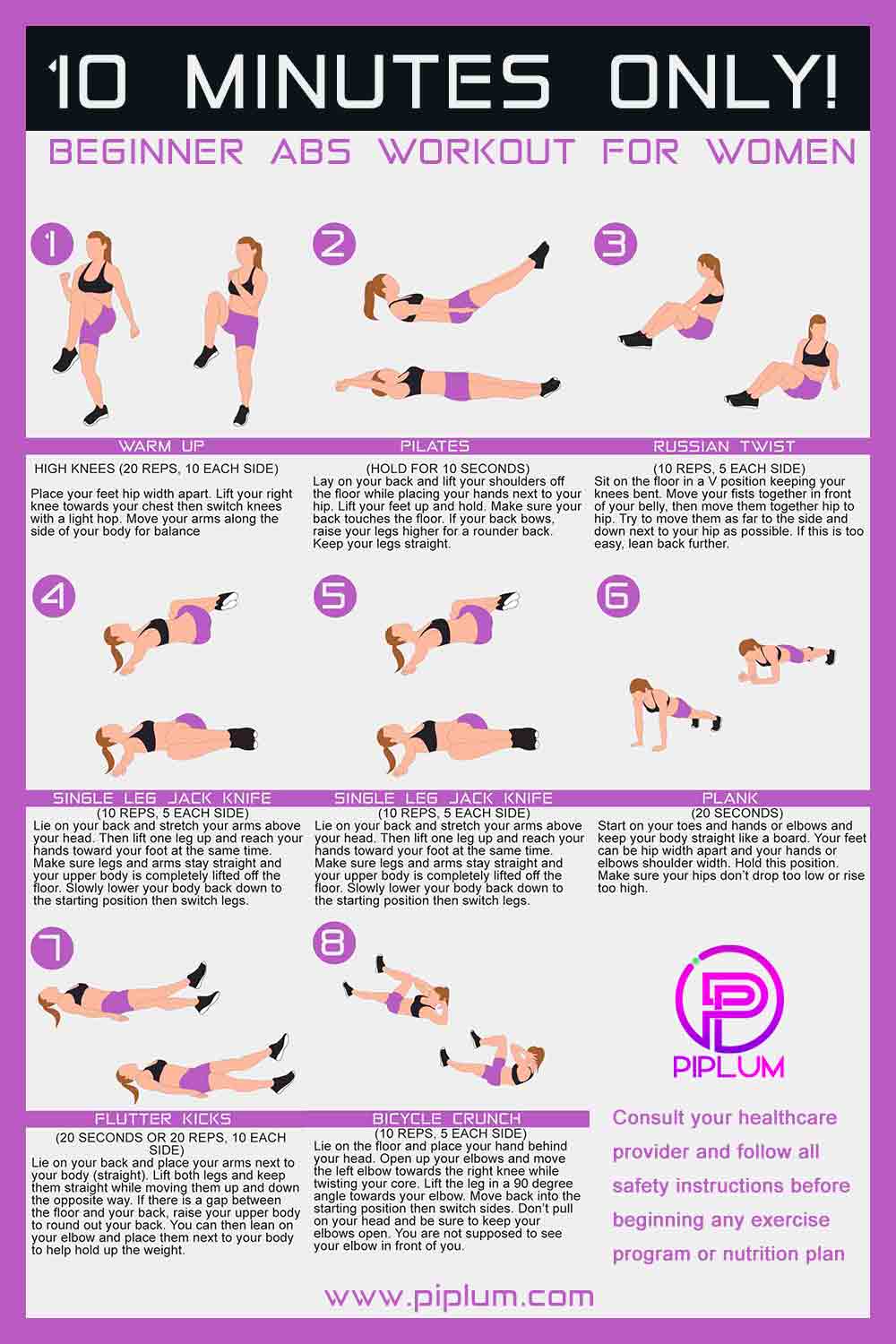 begginer-abs-workout-for-women-simple-exercises-at-home-poster