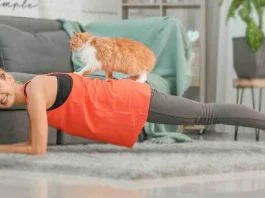 Women-at-home-smiling-when-doing-short-beginner-abs-exercises-with-no-equipmen