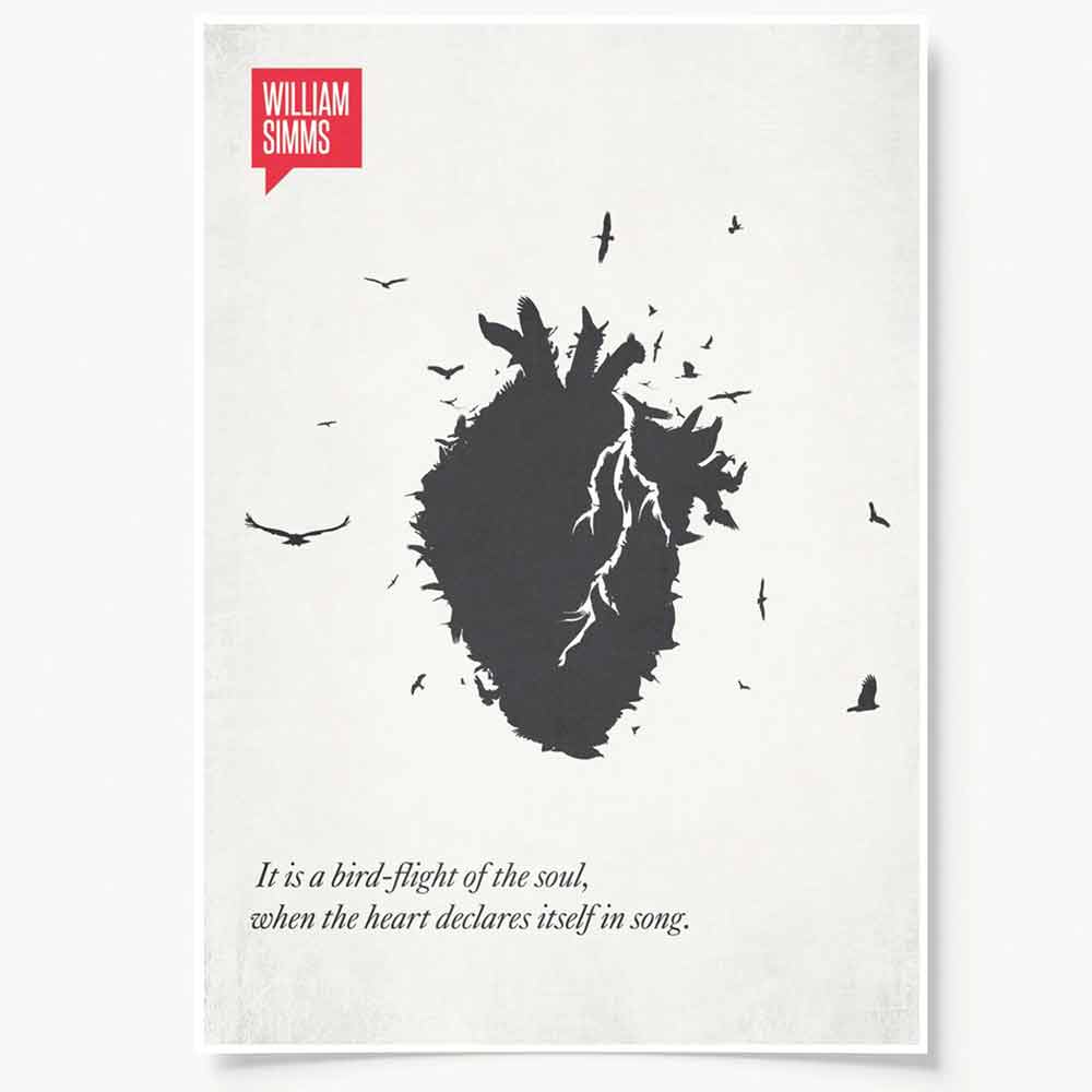 It is a bird-flight of the soul when the heart declares itself in song. It is a bird-flight of the soul when the heart declares itself in song. Inspirational art quote