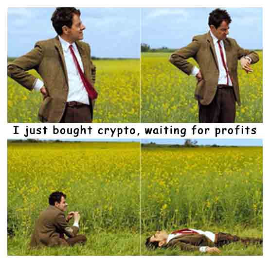 I just bought crypto, waiting for profits. We all know that feeling.  