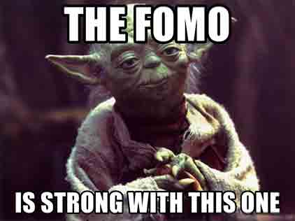The FOMO is strong. Crypto meme about fear of missing out. The-FOMO-is-strong-Crypto-meme-about-fear-of-missing-out