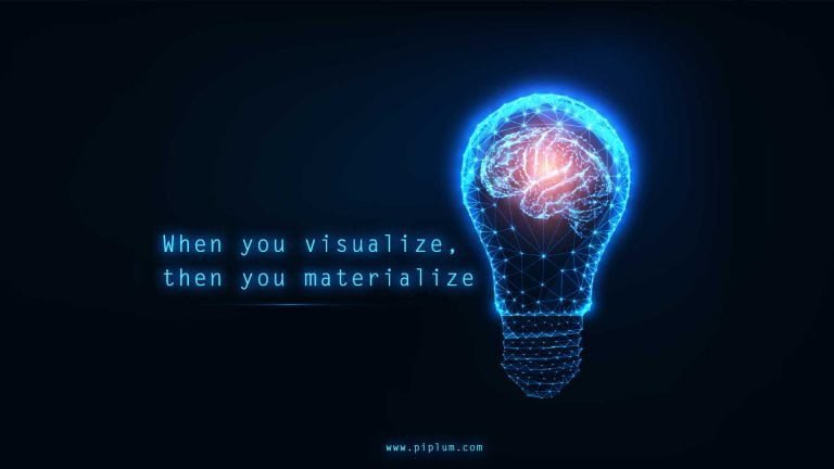 Inspirational Visualization Quote. When You visualize, Then You Materialize