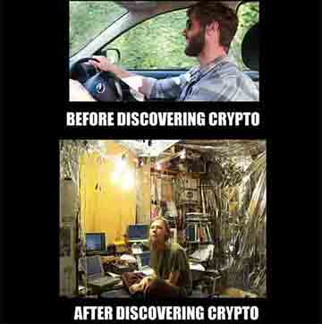 Sometimes it's hard to survive Weekend and night dips. Crypto meme.  