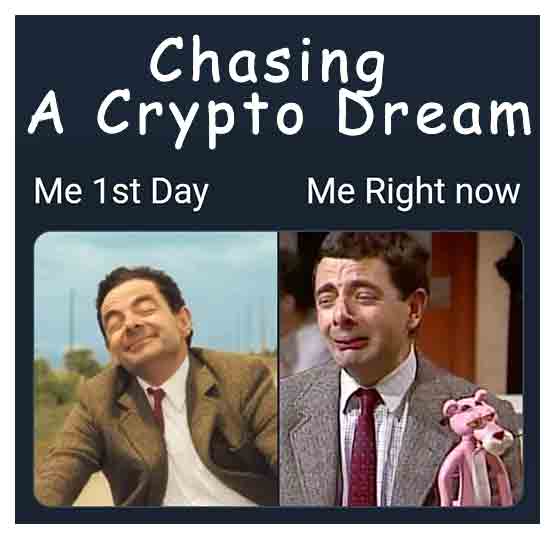 Chasing a crypto dream... Life is funny. Chasing-a-crypto-dream-Life-is-funny-joke